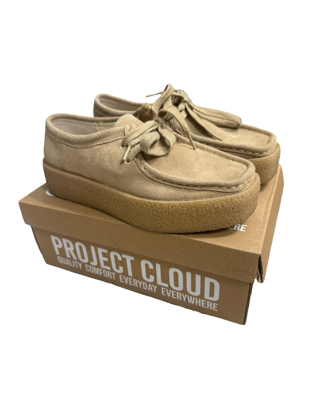 Project Cloud Women’s Genuine Leather Memory Foam Platform Loafers NWOT